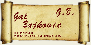 Gal Bajković vizit kartica